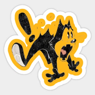 felix the cat shocked Sticker